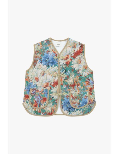 Colete com padrão floral e bolsos frontais Dixie