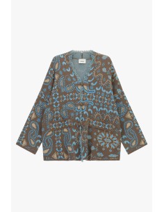 Cardigã com fecho de alamares e bolsos frontais Dixie