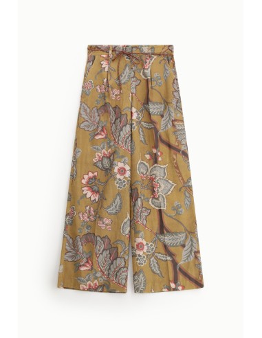 Calças Palazzo com estampa floral e cintura alta Dixie