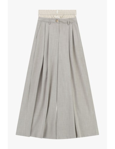 Calças Palazzo com Pregas e Cintura Elástica Dixie