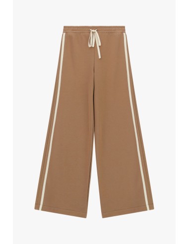 Calças palazzo com cordão e bandas laterais Dixie