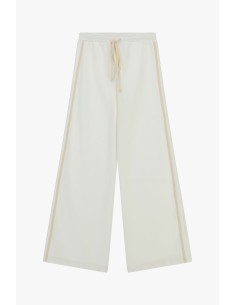 Calças palazzo com cordão e bandas laterais Dixie