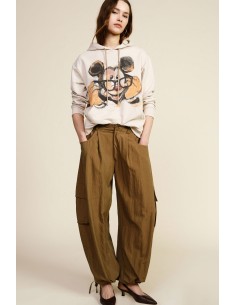 Calças Largas com Bolsos Laterais e Bainha Ajustável Dixie