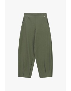 Calças Palazzo Cropped Cintura Alta com Bolsos Dixie 2