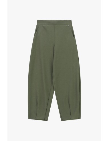 Calças Palazzo Cropped Cintura Alta Com Bolsos Dixie