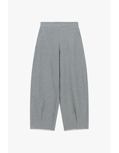 Calças Palazzo Cropped de Cintura Alta com Bolsos Dixie