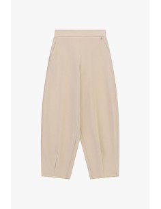 Calças Palazzo Cropped Cintura Alta com Bolsos Dixie