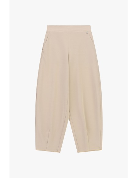 Calças Palazzo Cropped Cintura Alta com Bolsos Dixie