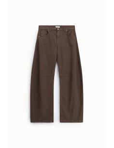 Calças largas cinco bolsos cintura alta Dixie 2