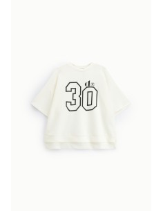 T-Shirt Mangas Curtas Estampa Número 30 Dixie