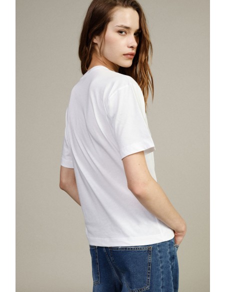 T-shirt com estampa de corações e mangas curtas Dixie