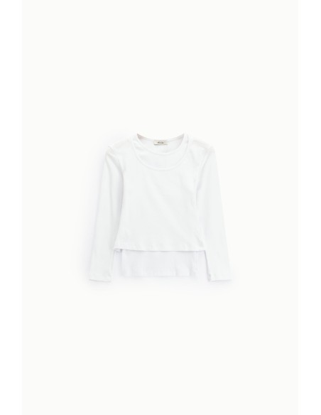 T-Shirt de Mangas Compridas com Efeito Sobreposto Dixie