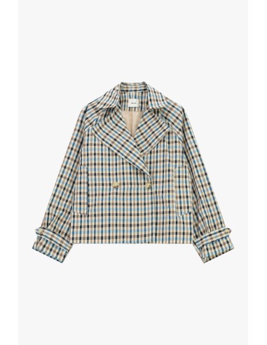 Casaco-Camisa Xadrez De Abotoamento Duplo Com Mangas Compridas Dixie