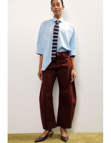 Calças Largas De Cintura Alta Dixie - Vestiti Firmati Life Smiles