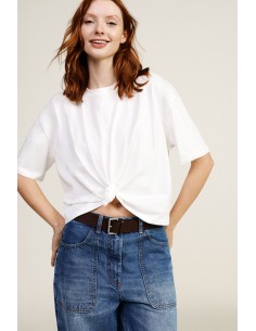 T-Shirt A Maniche Corte Con Nodo Centrale Dixie - Vestiti Firmati L...