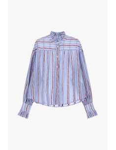 Camicia A Righe Con Colletto Arricciato E Polsini Ampi Dixie - Vest... 2