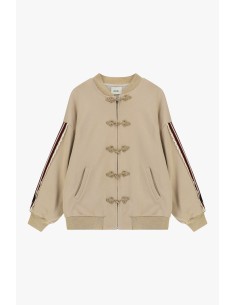 Felpa Zip Dettagli Intrecciati Maniche Ricamo Dixie - Vestiti Firma... 2