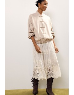 Gonna Midi Plissè Con Ricamo Floreale Dixie - Vestiti Firmati Life ...