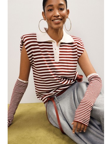 T-Shirt A Righe Con Colletto E Maniche Lunghe Dixie - Vestiti Firma...