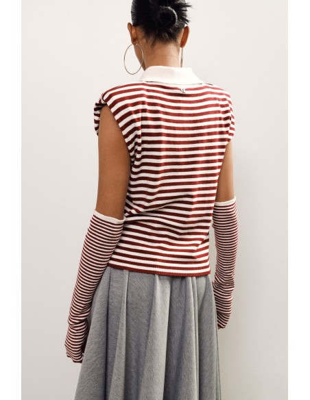 T-Shirt A Righe Con Colletto E Maniche Lunghe Dixie - Vestiti Firma...