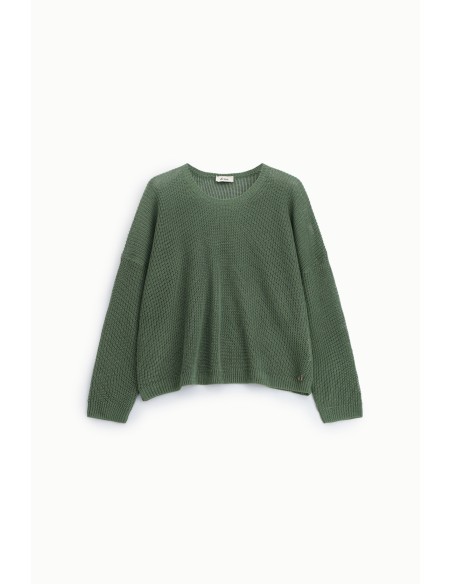 Maglione Girocollo A Maglia Larga Vestibilità Rilassata Dixie - Ves...