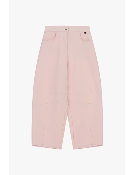 Calças Palazzo Cropped com Bolsos Frontais Dixie