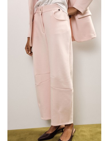 Calças Palazzo Cropped com Bolsos Frontais Dixie