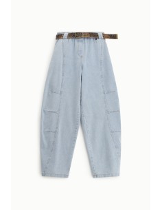 Jeans Balloon Con Cintura In Vita Decorativa Dixie - Vestiti Firmat... 2