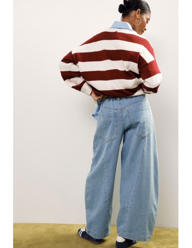 Jeans Balloon Con Elastico In Vita E Cuciture Curve Dixie - Vestiti...