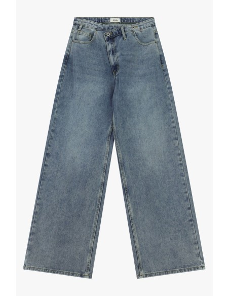 Jeans de perna larga cinco bolsos cintura regular Dixie