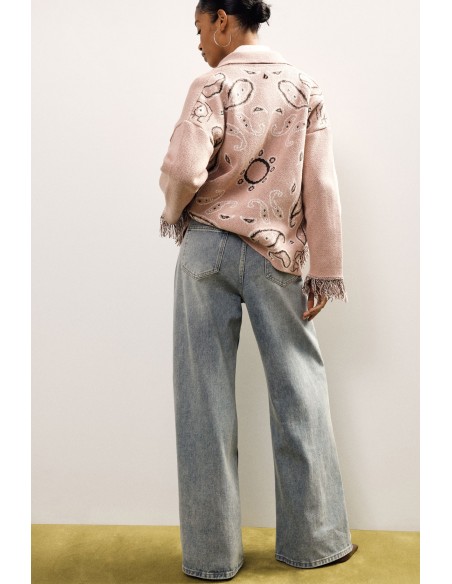 Jeans de perna larga cinco bolsos cintura regular Dixie