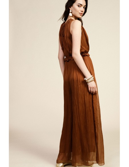 Tuta Senza Maniche Con Scollo A V E Vita Arricciata Dixie - Vestiti...