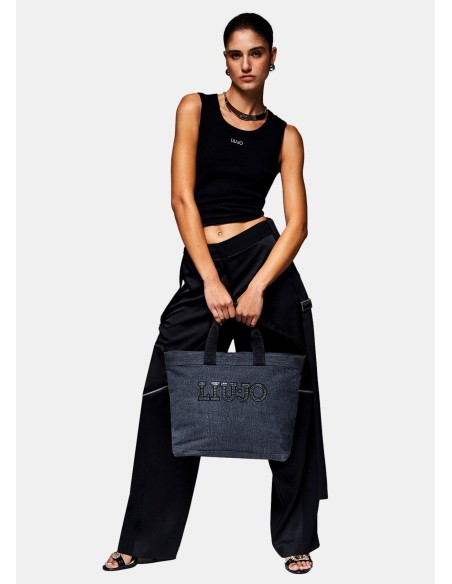 Tote bag grande com logo Liu Jo