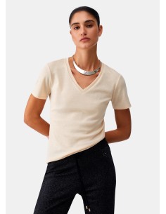 T-Shirt Con Scollo A V Liu Jo - Vestiti Firmati Life Smiles 2