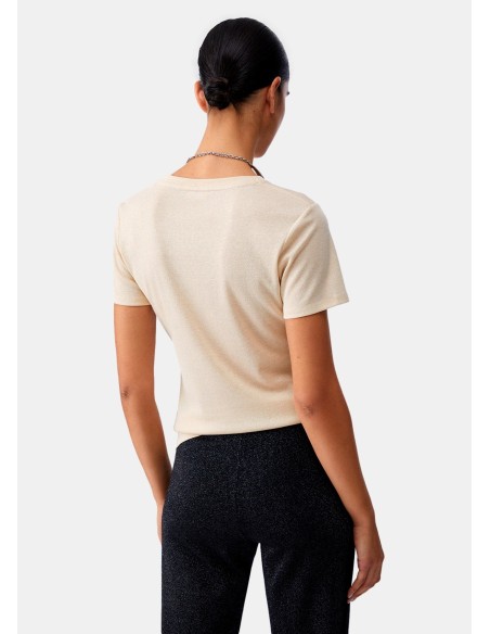 T-Shirt Con Scollo A V Liu Jo - Vestiti Firmati Life Smiles