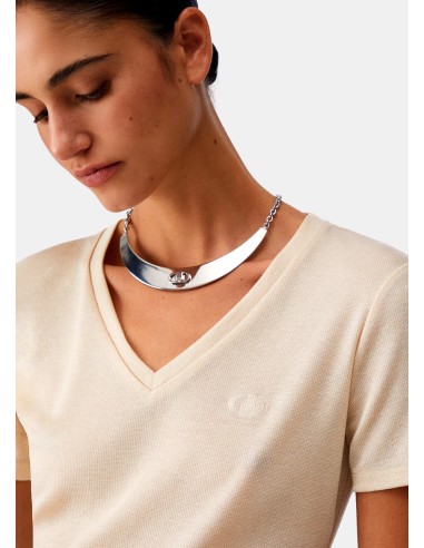 T-Shirt Con Scollo A V Liu Jo - Vestiti Firmati Life Smiles