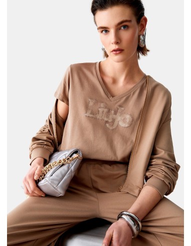 T-Shirt Con Scollo A V Liu Jo - Vestiti Firmati Life Smiles