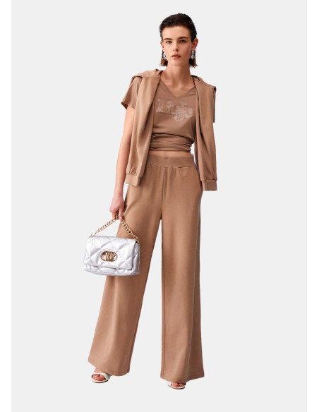 T-Shirt Con Scollo A V Liu Jo - Vestiti Firmati Life Smiles