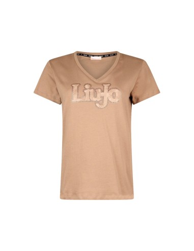 T-Shirt Con Scollo A V Liu Jo - Vestiti Firmati Life Smiles