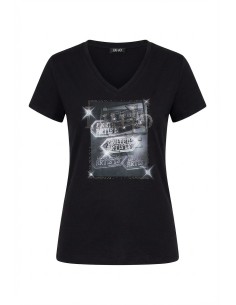 T-Shirt Con Stampa E Strass Liu Jo - Vestiti Firmati Life Smiles 2