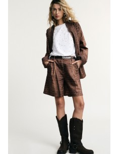 Bermudas com cinto e estampa efeito crocodilo Please