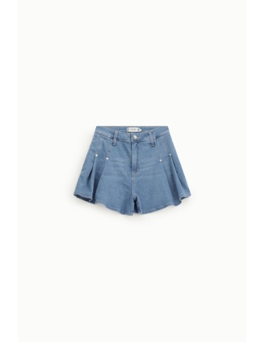 Shorts de corte regular com pinças e bolsos frontais Please