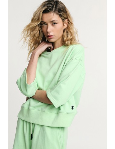 Sweat largo com mangas até ao cotovelo Please