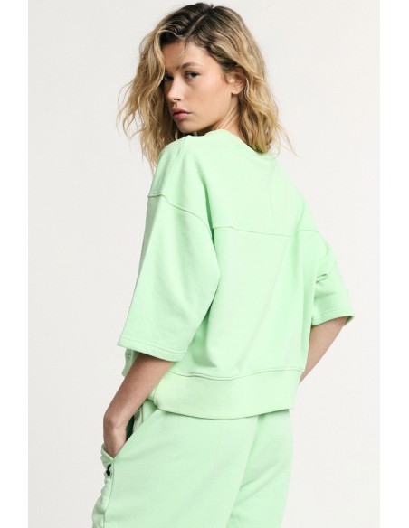 Sweatshirt ampla com mangas até ao cotovelo Please