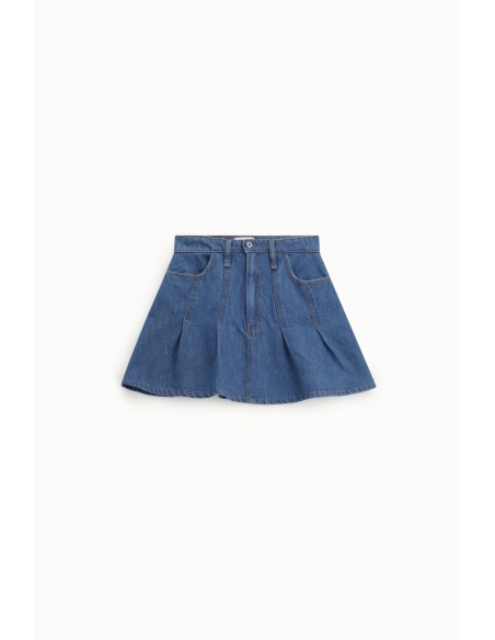 Skorts de cintura alta com bolsos frontais e pregas Please