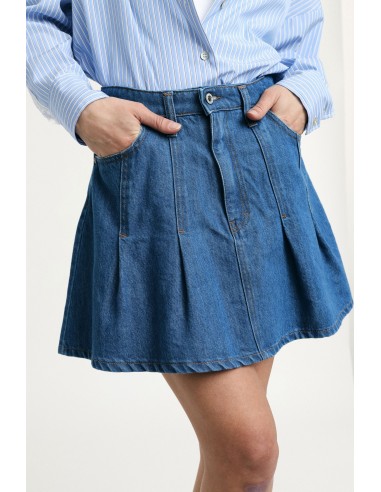 Skorts de Cintura Alta com Bolsos Frontais e Pregas Please