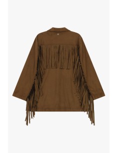 Casaco com franjas oversize e bolsos frontais Please 2