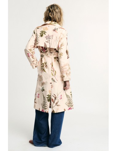 Trench Coat Estampa Floral com Cinto e Botões Please
