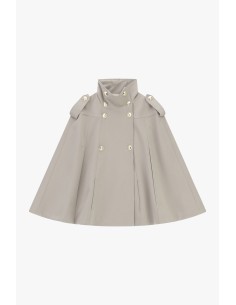 Casaco-capa de abotoamento duplo com alças nos ombros Please 2