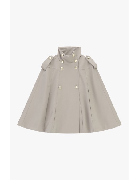 Casaco-capa de abotoamento duplo com ombreiras Please